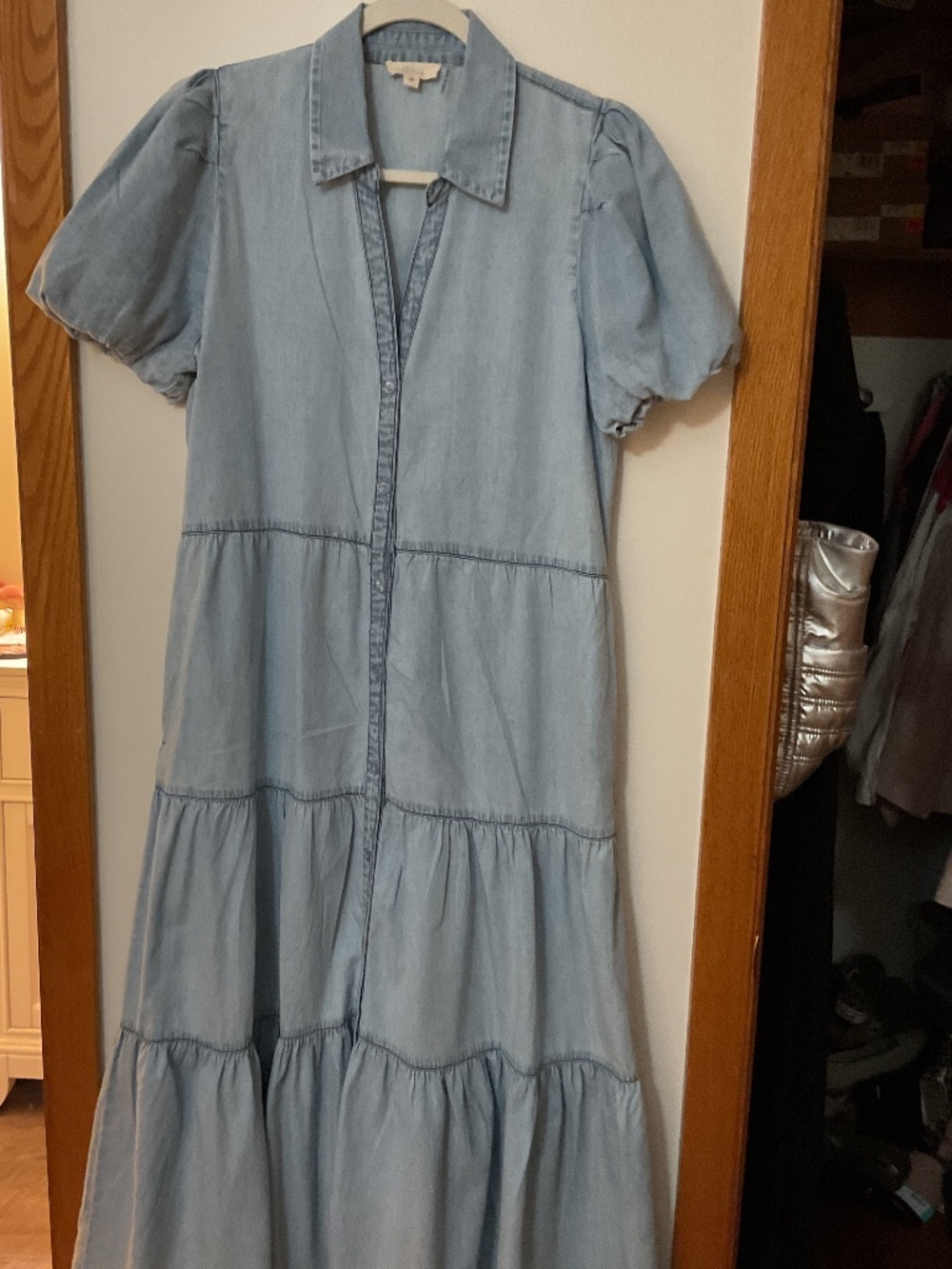 Elan denim maxi dress size medium